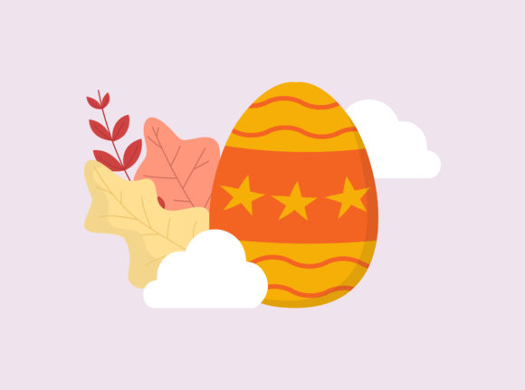 Easter Egg Yellow Floral Cloud Vector Review