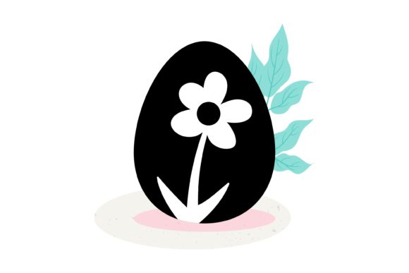 Eater Eggs Black White Floral Graphics and Illustrations Review