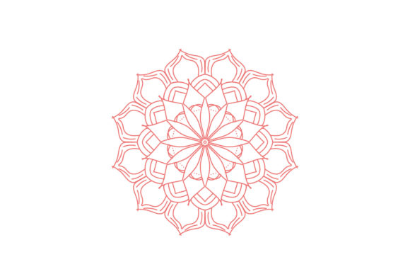 Floral Mandala Illustration Isolated for Graphics and Illustrations
