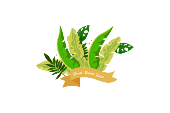 Frame Banner Floral: A Versatile Graphic Design Asset for Local Business Branding