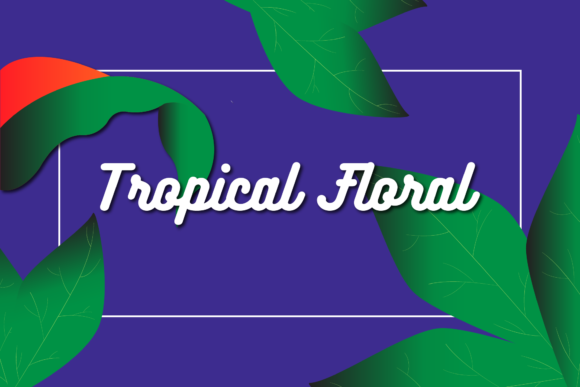 Frame Floral Tropical Summer Graphics for Handmade Creations