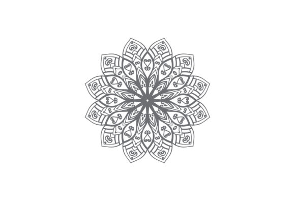 Mandala Pattern Good Mood Floral Logo Graphics and Illustrations