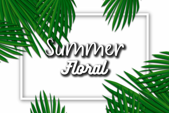 Tropical Floral Summer Design Art for Blogs and Websites