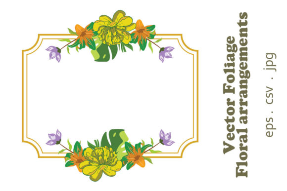 Vector Floral Foliage Graphic Set 24 for Modern Graphics and Illustrations