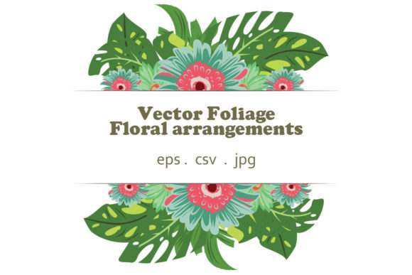 Vector Floral Foliage Graphic Set 36 for Graphics and Illustrations
