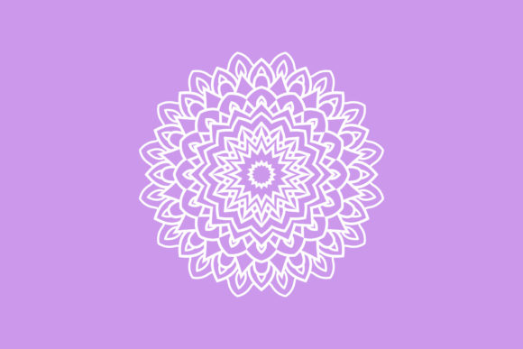 White Floral Mandala Illustrations for Crafting and Design